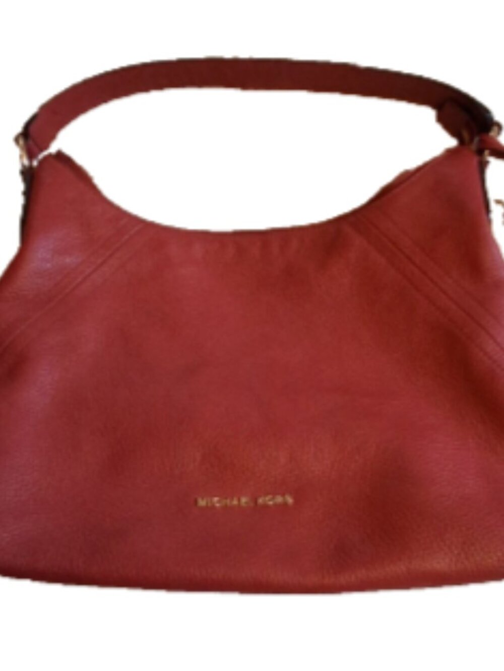 Michael Kors Aria Pebbled Leather Hobo Shoulder Bag 30T9GXAL3L Terracotta